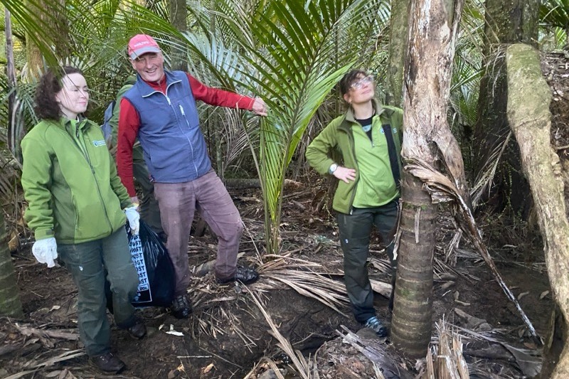 People in native bush